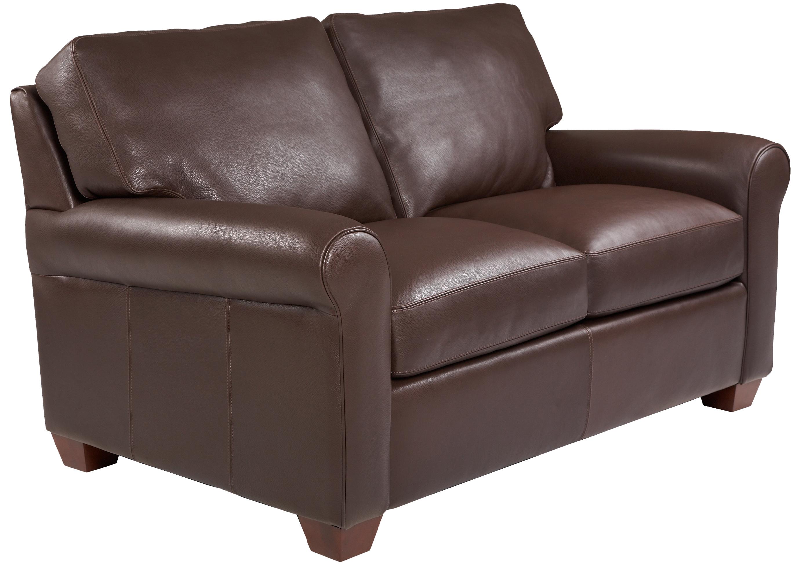 American shop leather loveseat